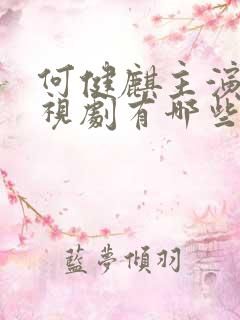 何健麒主演的电视剧有哪些