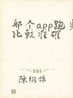 哪个app跑步比较准确