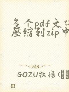 多个pdf文件压缩到zip中最小怎么操作