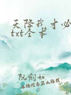 天降我才必有用txt全本