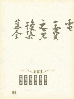 幕后之王电视剧全集免费
