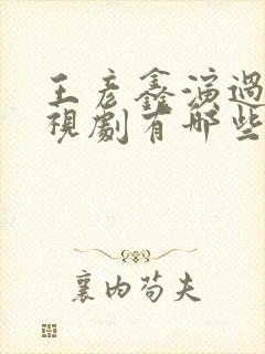 王彦鑫演过的电视剧有哪些