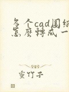 多个cad图纸怎么转成一个pdf