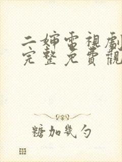 二婶电视剧全集完整免费观看高清