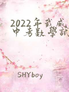 2022年武威中考数学试卷及答案