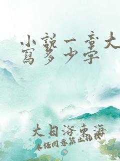 小说一章大概要写多少字