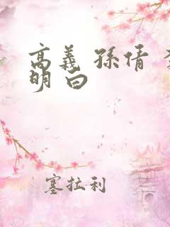 高义 孙倩 李明 白