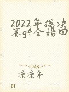 2022年总决赛g4全场回放