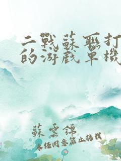 二战苏联打德军的游戏单机