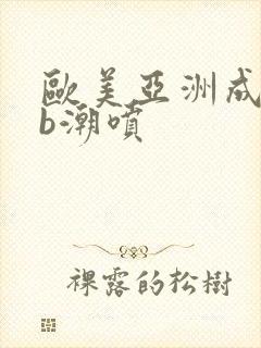 欧美亚洲成人艹b潮喷