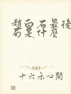 赵白石最后的结局是什么