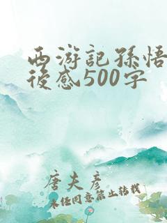 西游记孙悟空读后感500字