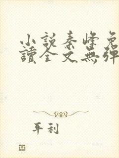 小说秦峰免费阅读全文无弹窗