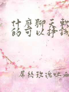 什么聊天软件男的可以挣钱