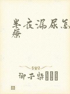 半夜漏尿怎么治疗
