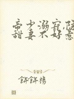 帝少溺宠,隐婚甜妻不好惹小说