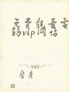 免费观看电视剧的vip网站