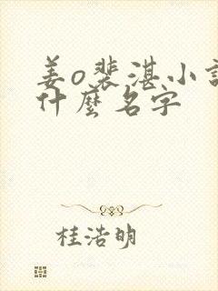 姜o裴湛小说叫什么名字