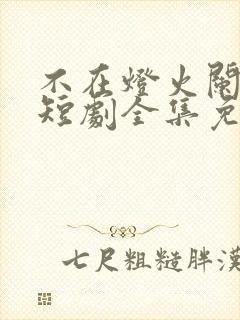 不在灯火阑珊处短剧全集免费播放