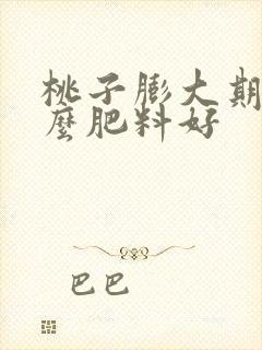 桃子膨大期用什么肥料好