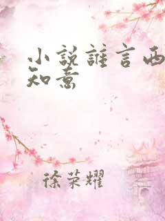 小说谁言西洲不知意