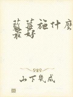蓝莓施什么肥料最好