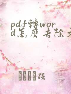 pdf转word怎么去除文本框