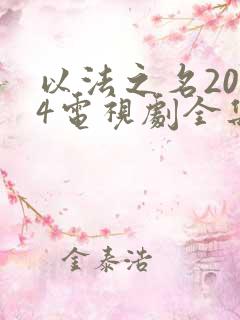 以法之名2024电视剧全集免费观看