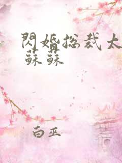 闪婚总裁太霸道 苏苏