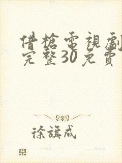 借枪电视剧全集完整30免费观看