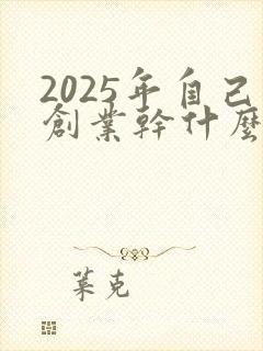 2025年自己创业干什么行业最赚钱