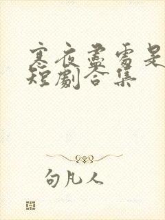 寒夜尽处是卿心短剧合集