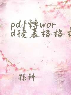 pdf转word后表格格式乱了怎么调