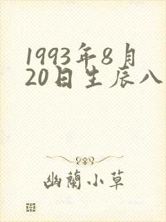 1993年8月20日生辰八字