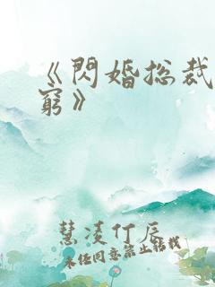 《闪婚总裁都很穷》
