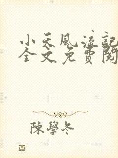 小天风流记小说全文免费阅读