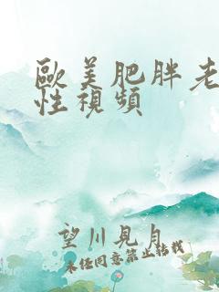 欧美肥胖老太太性视频