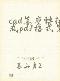 cad怎么转换成pdf格式黑白