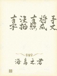 有没有将手写的字拍照成文档