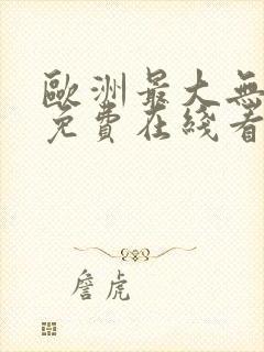 欧洲最大无人区免费在线看中文版在线