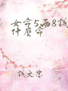女命5两8钱是什么命