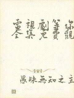 电视剧等你回家全集免费观看高清