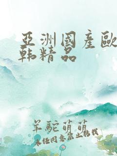 亚洲国产欧美日韩精品