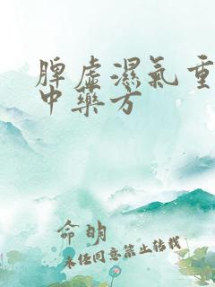 脾虚湿气重减肥中药方