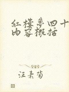 红楼梦四十四回内容概括