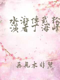 水浒传武松的扮演者丁海峰