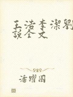 王浩李洁刘静小说全文
