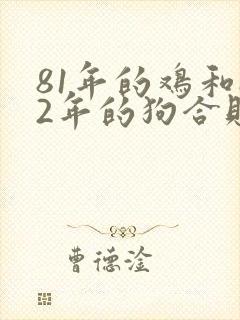 81年的鸡和82年的狗合财吗