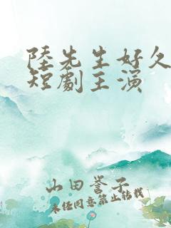 陆先生好久不见短剧主演