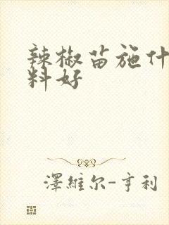 辣椒苗施什么肥料好